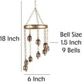 thumbnail image 6 of Vivanta Rustic Wind Chimes for Outside – 18" Handmade Metal Hanging Bells – Garden Decor for Outside Yard Porch Patio – Outdoor Wind Chimes Bronze Finish – Boho Yard Decorations, 6 of 8