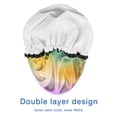 thumbnail image 4 of Shower Caps,Rainbow Tie Dye Cloud Pattern Waterproof Shower Cap for Women 4 Pieces,Double Reusable Hair Cover for Shower PEVA Elastic Stretch Hem, 4 of 7