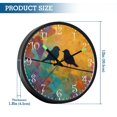thumbnail image 3 of Voice Activated Clock with Glow Light 12 Inch Large Silent Wall Clock Battery Operated for Home Decor Birds on A Wire, 3 of 8