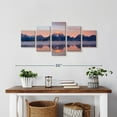 thumbnail image 2 of Elephant Stock Grand Teton Glow Wall Art - Horizontal Multi Panel Canvas - Living Room Wall Decor - Nature Multi Panel - Beige And Gray Decor - 29" x 12", 2 of 4