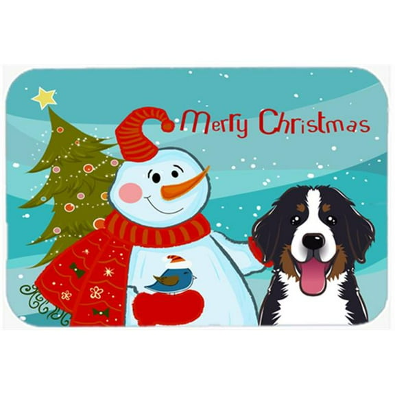 Carolines Treasures  Snowman With Bernese Mountain Dog Mouse Pad