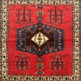 thumbnail image 1 of Ahgly Company Indoor Square Traditional Brown Persian Area Rugs, 5' Square, 1 of 6