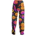 thumbnail image 7 of Trgacdwlo Womens Halloween Fleece Pajama Pants Spooky Season Womens Fuzzy Pajama Pants Fall Winter Warm Lounge Pants Women, 7 of 7