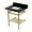 Black Granite / Brushed Brass, variant on Kingston Brass KVPK30KBSQB0 Templeton 30" Rectangular Brass, Granite Console Bathroom Sink