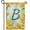 Monogram B, variant on America Forever Spring Monogram Garden Flag Letter X 12.5 x 18 inches Double Sided Vertical Outdoor, Yard, Lawn, Beautiful Dafodills, Spring Season, Flowers, Summer Floral Garden Flag