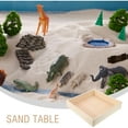 thumbnail image 2 of HERFIER Kids Sand Tray Wooden Sandbox Indoor Outdoor Activities Sandbox Kids Plaything Outdoor Sand Box Indoor Sandbox Sand Tray ), 2 of 4