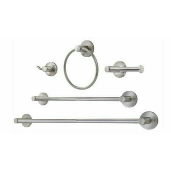 Sheffield Home 5-Piece Bathroom Accessory Set in Brushed Nickel Finish