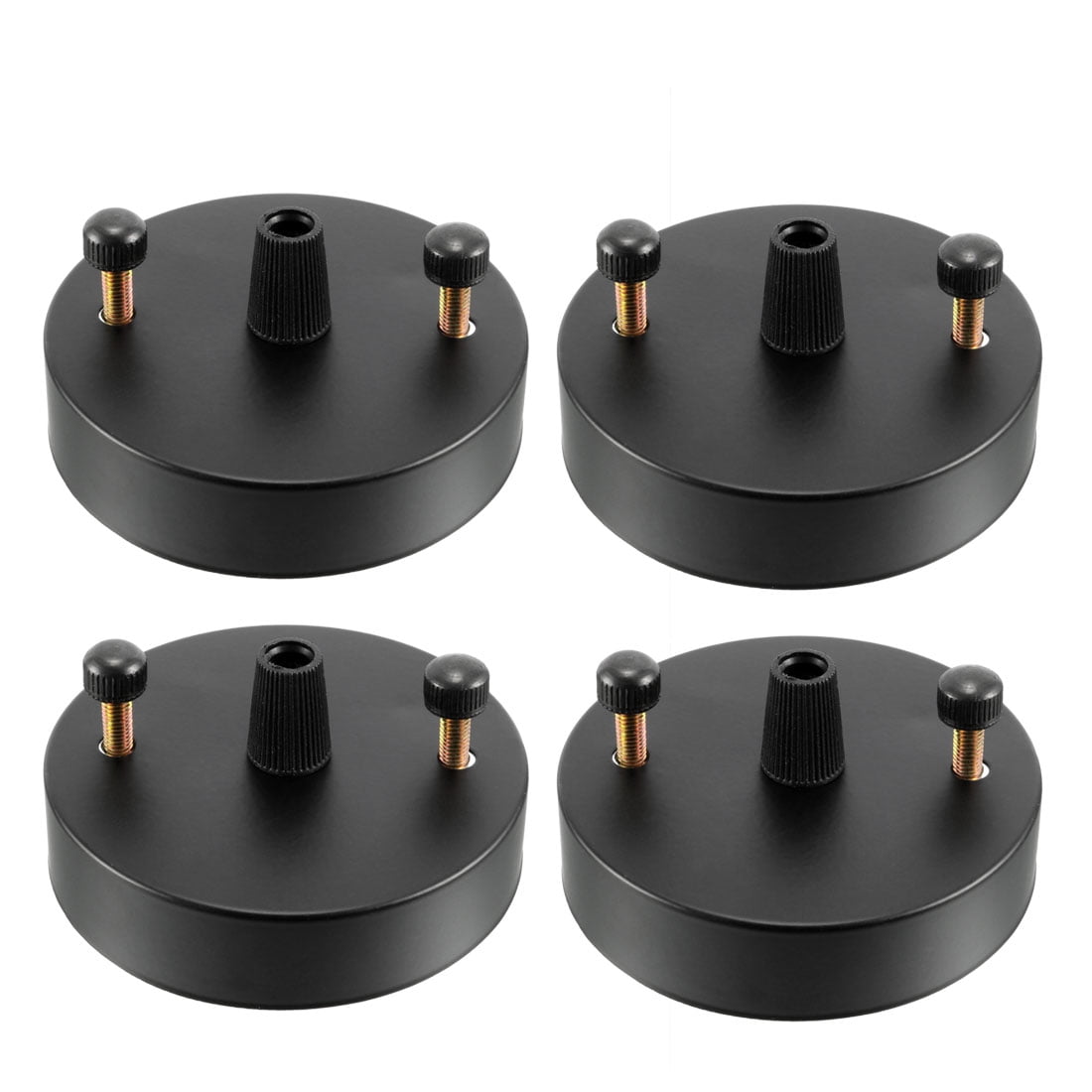 Unique Bargains 4Pcs Lamp Ceiling Plate Straight Edge Disc Base Pendant