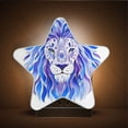 thumbnail image 3 of Star Shaped Energy Saving Night Light Living Room Night Light, Bedroom Night Light, Corridor Night Light, Study Night Light Pretty Blue Cool Lion, 3 of 6