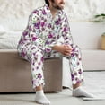 thumbnail image 7 of Sikiie Rose Flowers Mens Pajama Set, Soft Warm Long Sleeve Sleepwear, Cozy Button-Down Pjs for Men-X-Large, 7 of 7
