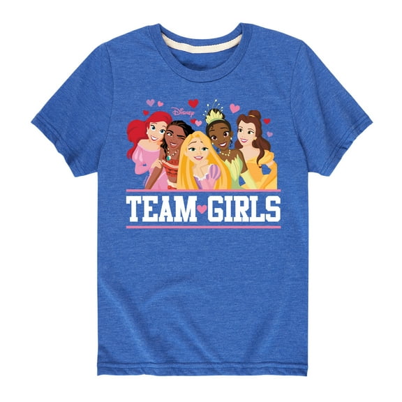 Disney Princess - Team Girls - Valentine's Day - Youth Short Sleeve Graphic T-Shirt
