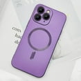 thumbnail image 5 of Magnetic case for iPhone 12 Pro Phone Case for Women, Matte Luxury Soft Metal Gloss Design with Camera Protective Film [Compatible with Magsafe] for iPhone 12 Pro 6.1"-Purple, 5 of 12