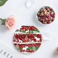 thumbnail image 4 of RYLABLUE Merry Christmas Deer Set of 4 Round Coaster for Drinks, Absorbent Ceramic Stone Coasters Cup Mat with Cork Base for Home Kitchen Room Coffee Table Bar Decor, 4 of 5