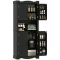 thumbnail image 1 of HOMCOM 73" Kitchen Pantry Cabinet, Kitchen Hutch with Door Shelves, Black, 1 of 10