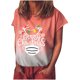 thumbnail image 1 of Camiseta de manga corta con estampado de cuello redondo a la moda navideña para mujer, blusa suelta informal, Tops Fridja gope886, 1 of 4