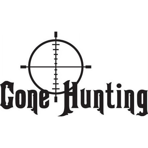 Wall Decal Cone Hunting Deer Predator Doe Hunting Bow Arrow Bulls Eye Wilderness Camouflage Holiday Gift Ideas Sticker - Size: 9 Inches X 23 Inches