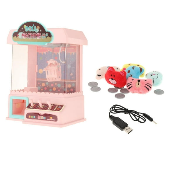 Máquina de garras,Máquina de garras de juguete juego Catcher Machine,máquina de garras en miniatura con cápsulas de muñecas,Clip de muñeca de agarre de máquina de garra eléctrica