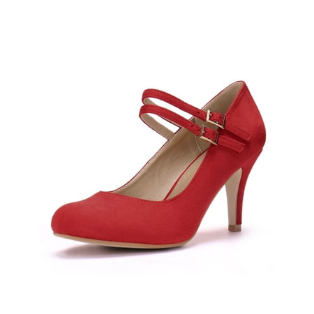 High Top Mary Jane - Unique Bargains Women's Stiletto High Heel Rounded Toe Mary Jane Pumps