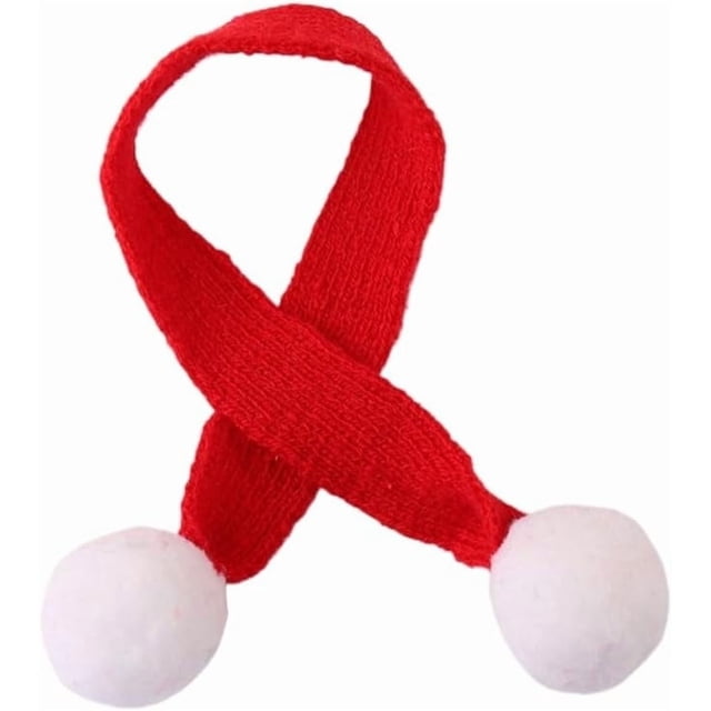 C Red Christmas Mini Scarf Decoration Festive Tree Ornament Doll Accessory Holiday Home Decor Cloth