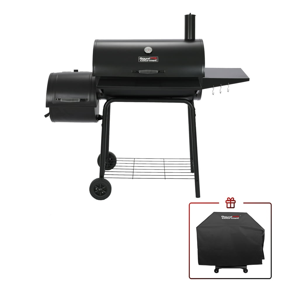 Royal Gourmet CC1830SC Charcoal Grill with Offset Smoker, Black