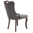 thumbnail image 4 of Tcbosik Dining Chairs Set of 2, Velvet Fabric Upholstered Kitchen Chair with Button Tufted Back & Solid Wood Legs for Living Room, Gray, 4 of 11