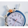 thumbnail image 2 of Mediterranean Wall Clock Wood Anchor Clock Nautical Clock Silent Sailboat Decor, 2 of 3