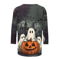 thumbnail image 4 of Edvintorg Womens Blouses Casual Halloween Printed Crew Neck 3/4 Sleeve Pullover Top Plus Size Fashion Clothing S-5XL Multicolor, 4 of 4