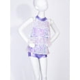 thumbnail image 3 of Miutii Kids Girls Sequins Modern Jazz Latin Ballet Dance Dress Leotard Unitard Ballroom Dancewear Lavender 12, 3 of 7