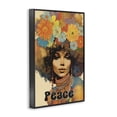 thumbnail image 4 of Peace Groovy Afro Girl Black Framed Giclee Art, design by Sasha, 4 of 9