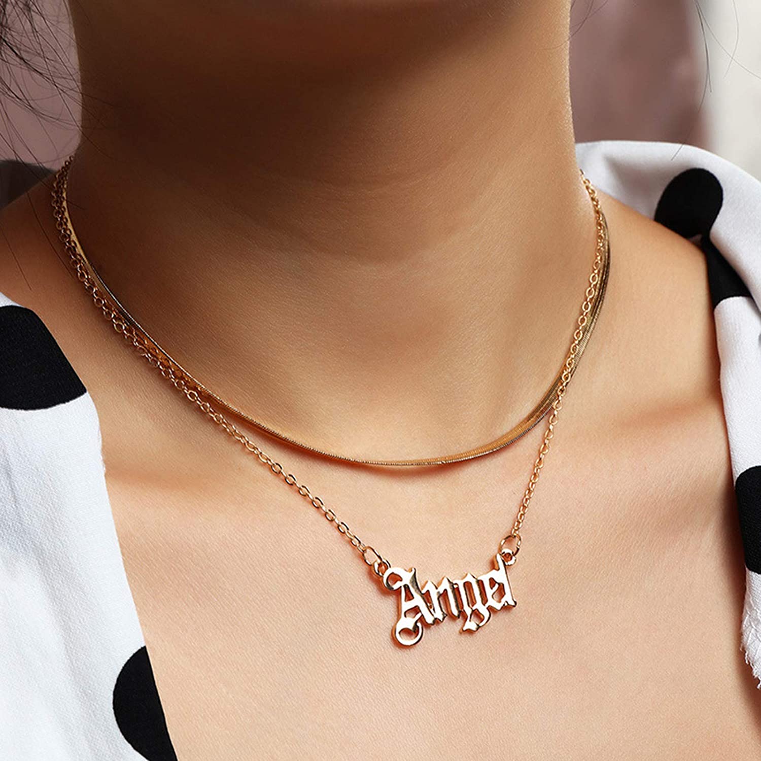 Layer Chain Necklace Jewelry Gift 