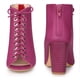 thumbnail image 2 of Botines de tacón grueso Perphy con cordones para mujer Rosa caliente 38, 2 of 4