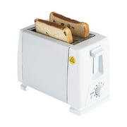 OHHSUN Toaster 2 Slice with Auto Shut Off & Reheat Function - 6 Browning Settings, Countertop Kitchen Essentials for Bagel Muffins Toast Pastry Waffles Grain Sweet Bread, 750W - White