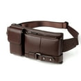 thumbnail image 3 of Graflsoa Premium Leather Waist Pack in Brown - Durable, Stylish, and Spacious (27x15x1.5cm), 3 of 7