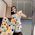 thumbnail image 1 of Women  Trousers Colorful Heart-shaped Pattern Pants Casual Loose Home Wide-leg Pants, 1 of 6