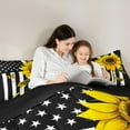 thumbnail image 5 of Feelyou Rustic Sunflower 3-Piece Full Comforter Set, Retro Flag Butterfly Animal Bedding, 5 of 8