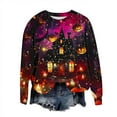 thumbnail image 6 of Craaazy Halloween Sweatshirt for Women Crewneck Pullover Tops Long Sleeve Cute Ghost Graphic T-Shirt Halloween Pumpkin Shirts Gifts For Women, 6 of 6