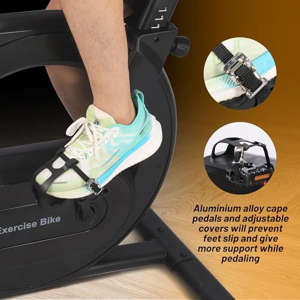 Electromagnetic Control Stationary Bikes for Home Cardio,Indoor Cycling Bike with Shuttle Smart Knob,Magnetic /Brake Pad, Low Noise with App