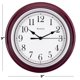 thumbnail image 5 of Westclox Reloj De Pared Redondo Con Movimiento De Cuarzo, Diseño Analógico Contemporáneo, Funciona Con Pilas Para Uso En Interiores (Borgoña 9 Pulgadas), 5 of 5