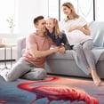 thumbnail image 4 of Flamingo Polyester Chair Rugs - Soft Modern Floor Mat for Home or Office - Backing, Easy to Clean - Protects Floors, Reduces Noise - Comfortable and Stylish Seating Area Rug, 4 of 6