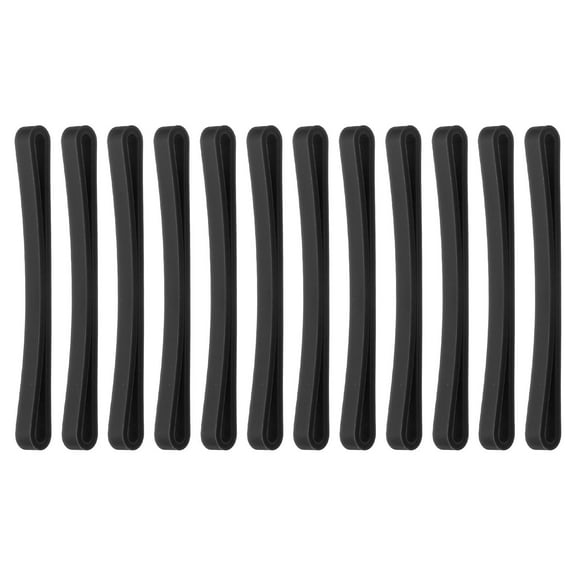 Uxcell 3" Rubber Bands, 12 Pcs, Black