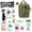 Military Green, variant on Outdoor camping equipment survival tool set field survival emergency kit multi-functional tactical camping first aid supplies