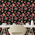 thumbnail image 2 of Ambesonne Floral Inspiration Peel & Stick Wallpaper for Home, Colorful Garden, 13"x72", Coral Purple Multicolor, 2 of 5
