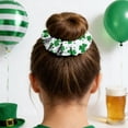 thumbnail image 6 of Pieces St. Patrick's Day Hair Scrunchies,Irish Green Shamrock Holiday Elastic Hair Bands,Elastic Soft Ponytail Holder Hair Ties for St Patrick's Day, 6 of 6