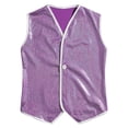 thumbnail image 3 of YONGHS Boys Girls Sparkly Sleeveless Jacket Waistcoat Hip Hop Jazz Disco Choir Dance Performance Vest Top Purple 9-10, 3 of 7