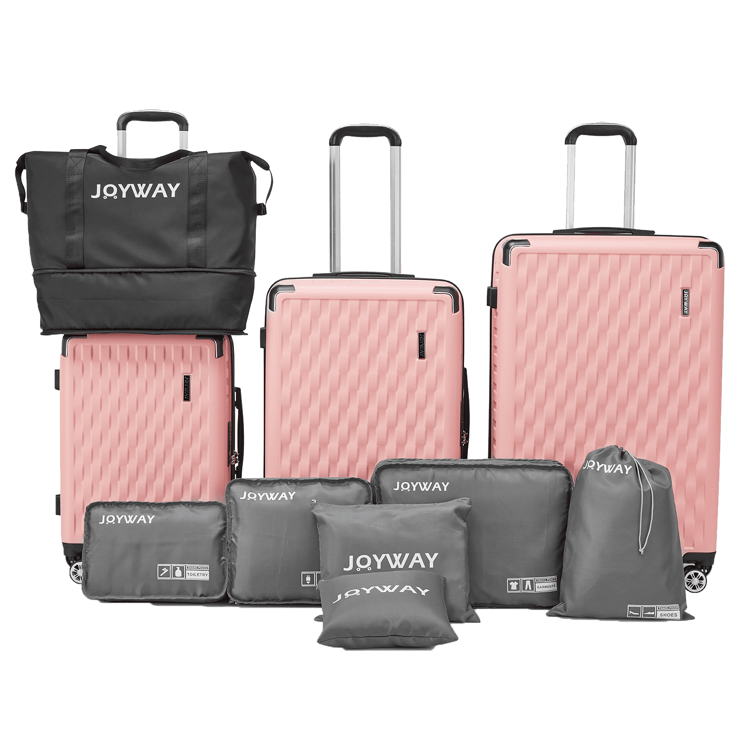 Joyway Luggage Set 3Piece Hard Sided Luggage with Spinner Wheels