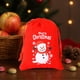 thumbnail image 5 of Decoraciones navideñas, adornos navideños, regalos navideños. Bolsa de regalo navideña de terciopelo rojo con cordón, bolsa estampada para dulces y galletas, bolsas de tela para regalos., 5 of 7