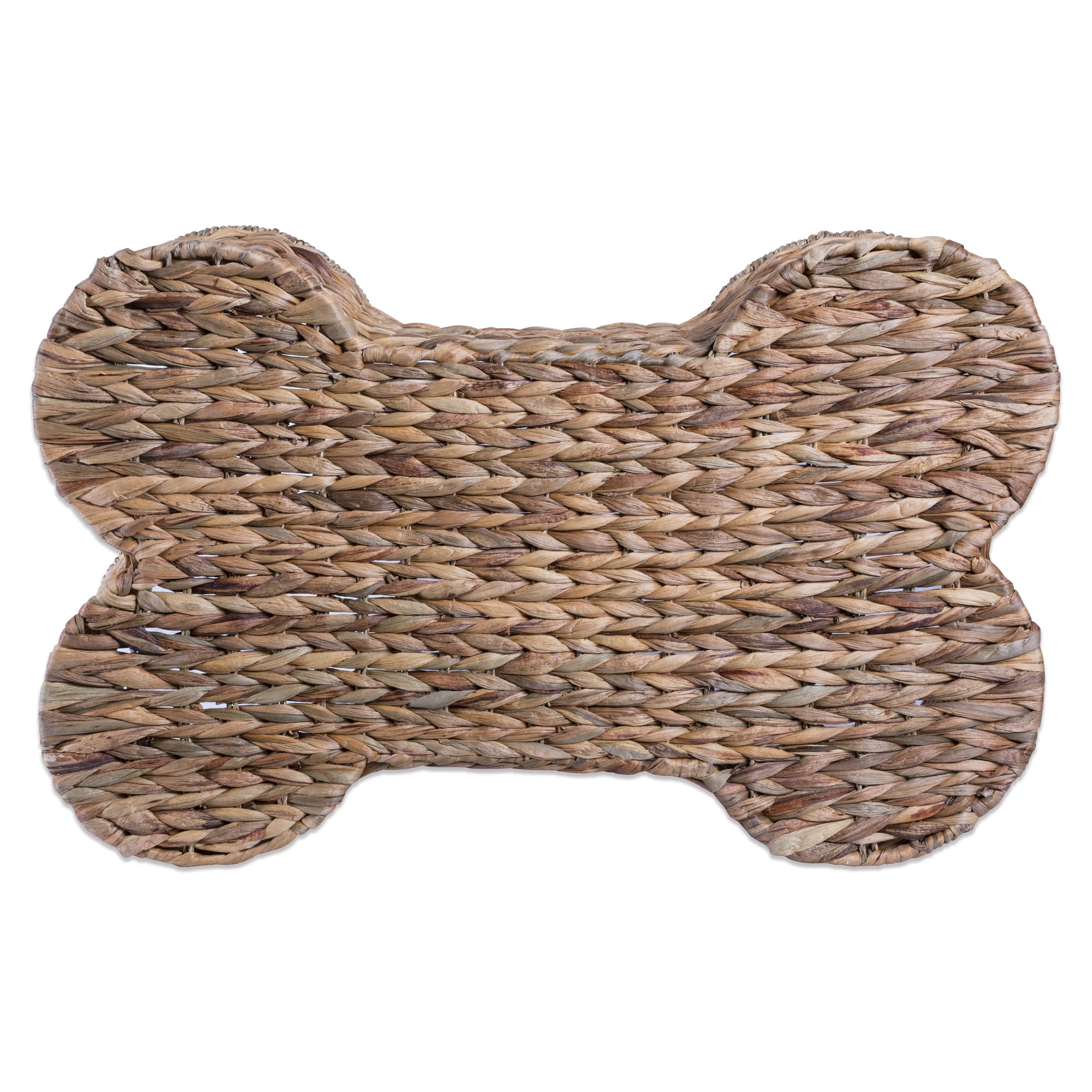 Bone Dry Pet Storage, Bone Shape Hyacinth Toy Basket, Natural, Small