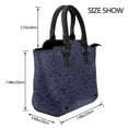 thumbnail image 2 of Lsque LOVE Pattern Leather Rivet Shoulder Bag – Elegant Genuine Leather & Microfiber PU Crossbody with Detachable Adjustable Strap, 2 of 5