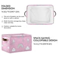 thumbnail image 2 of Yayeee Canvas Storage Basket with Handles for Shelves Fabric Bins Closet Organizer, Ice Cream Rainbow Pattern, 2 of 8