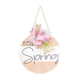 thumbnail image 2 of AMLESO Panneau de Porte en Bois Hello Spring pour Bureau Café, 2 of 7
